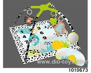 Folding black and white square pad in color box