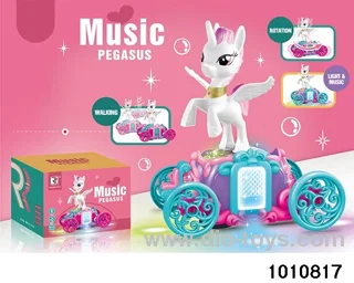 B/O music pumpkin car unicorn in color box