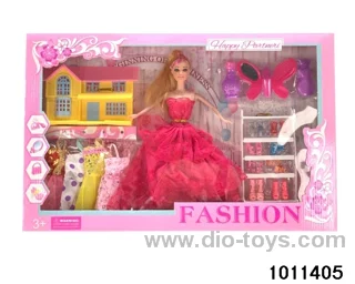 11 inch Barbie in window box