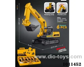 6pcs Inertial engineering vehicle in Display box