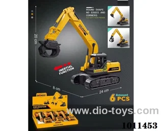 6pcs Inertial engineering vehicle in Display box