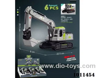 6pcs Inertial engineering vehicle in Display box
