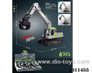 6pcs Inertial engineering vehicle in Display box