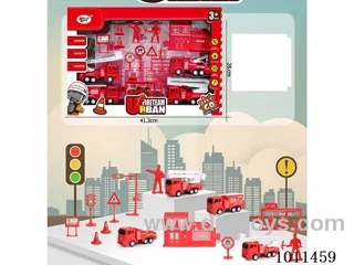 pull back car set in color box