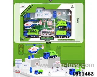 pull back car set in color box