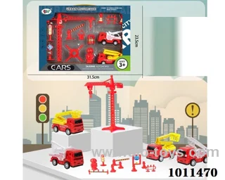 pull back car set in color box