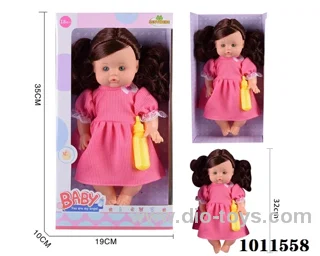 14 inch doll with Suction bottle without ic  in Window box