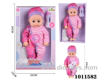 15inch blow bottle ,movable  eye drink water doll,with Absorbent milk bottles,diaper & 6-sound IC.