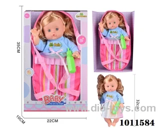14inch blow bottle , drink water doll,with Absorbent milk bottles,bag ,without  IC.