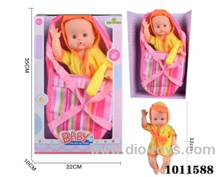 14inch blow bottle , drink water doll,with Absorbent milk bottles,bag ,without  IC.