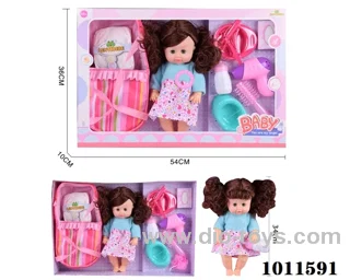 15inch blow bottle ,movable eye doll ,with 6-sound ic in Window box