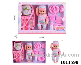 15inch blow bottle ,movable eye doll,with  6-sound IC in Window box