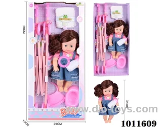 15inch blow bottle ,movable eye drink water doll,with  6-sound ic in Hand box