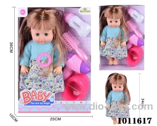 15inch blow bottle ,movable eye drink water  dollwith  6-sound ic in Window box