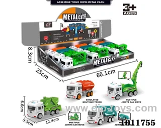 12pcs Inertial alloy car in  Display box