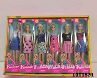 12pcs 11inch doll with many types of clothes mixed in display box