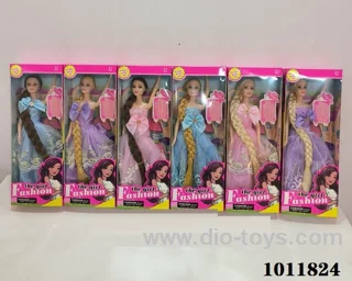 11inch doll with many types of clothes mixed in window box