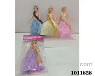 11inch doll with 4 types of clothes mixed in PP bag with header