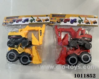 2pcs Engineering vehicle 2 color mixed loading in pp bag with header