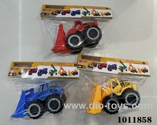 Engineering vehicle 3 color mixed loading in pp bag with header
