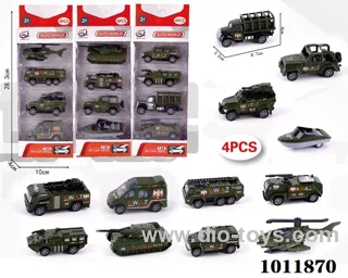 4pcs 1:64 Return alloy car 12 sets mixed loading in  window box