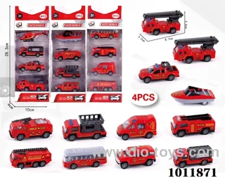 4pcs 1:64 Return alloy car 12 sets mixed loading in  window box