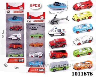5pcs 1:64 Return alloy car 10 sets mixed loading in  window box
