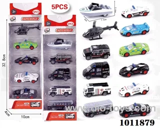 5pcs 1:64 Return alloy car 10 sets mixed loading in  window box