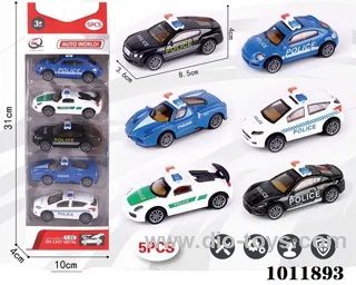 5pcs 1:55 Return alloy car 6 sets mixed loading in  window box