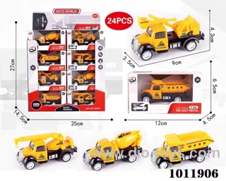 24pcs 1:55 Return alloy car 4 sets mixed loading in  window box