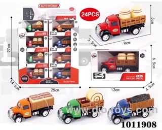 24pcs 1:55 Return alloy car 4 sets mixed loading in  window box