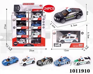 24pcs 1:55 Return alloy car 6 sets mixed loading in Display box
