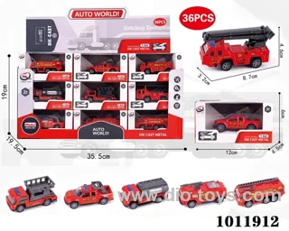 36pcs 1:64 Return alloy car 6 sets mixed loading in Display box