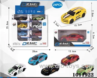 24pcs 1:43 Return alloy car 6 sets mixed loading in Display box