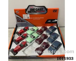 12pcs 1:43 Return alloy car  in Display box