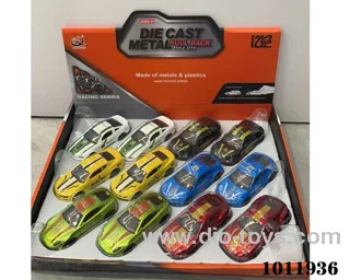 12pcs 1:43 Return alloy car  in Display box