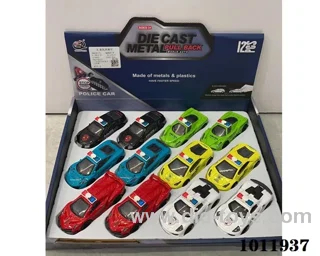 12pcs 1:43 Return alloy car  in Display box