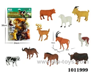 10pcs 5 inch animal suit in pvc  bag
