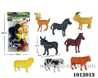 8pcs 6 inch animal suit in pvc bag