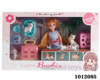 Real body 5 inch doll set  in  window box
