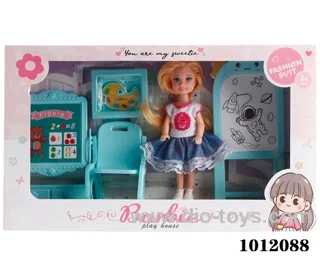 Real body 5 inch doll set  in  window box