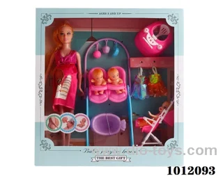 Real body 5 inch doll set  in  window box