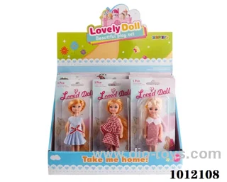 Real body 5 inch doll set 3 sets mixed loading in display box