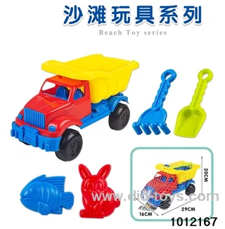 5pcs beach toys car in net bag