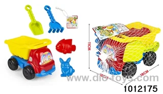 Beach toys car in net bag