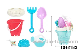Beach toys in net bag