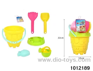 Beach toys in net bag