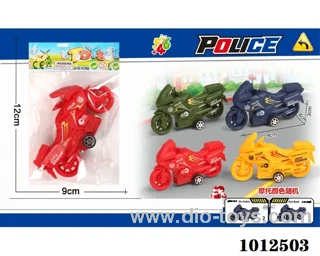 Pull back motorcycle 4 color mixed loading in Opp bag
