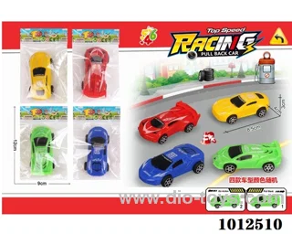 pull back Racing car 4 sets  mixed loading in opp bag
