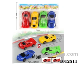 4pcs pull back Racing car 4 sets  mixed loading in opp bag
